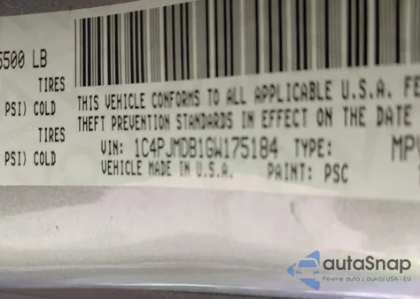 2016 Jeep Cherokee Limited z USA, uszkodzony, nr VIN 1C4PJMDB1GW175184